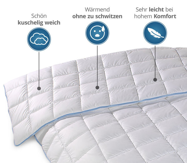 TopCool kochfeste Qualitäts-Winterbettdecke - 100 x 350 cm (Kinderbett)
